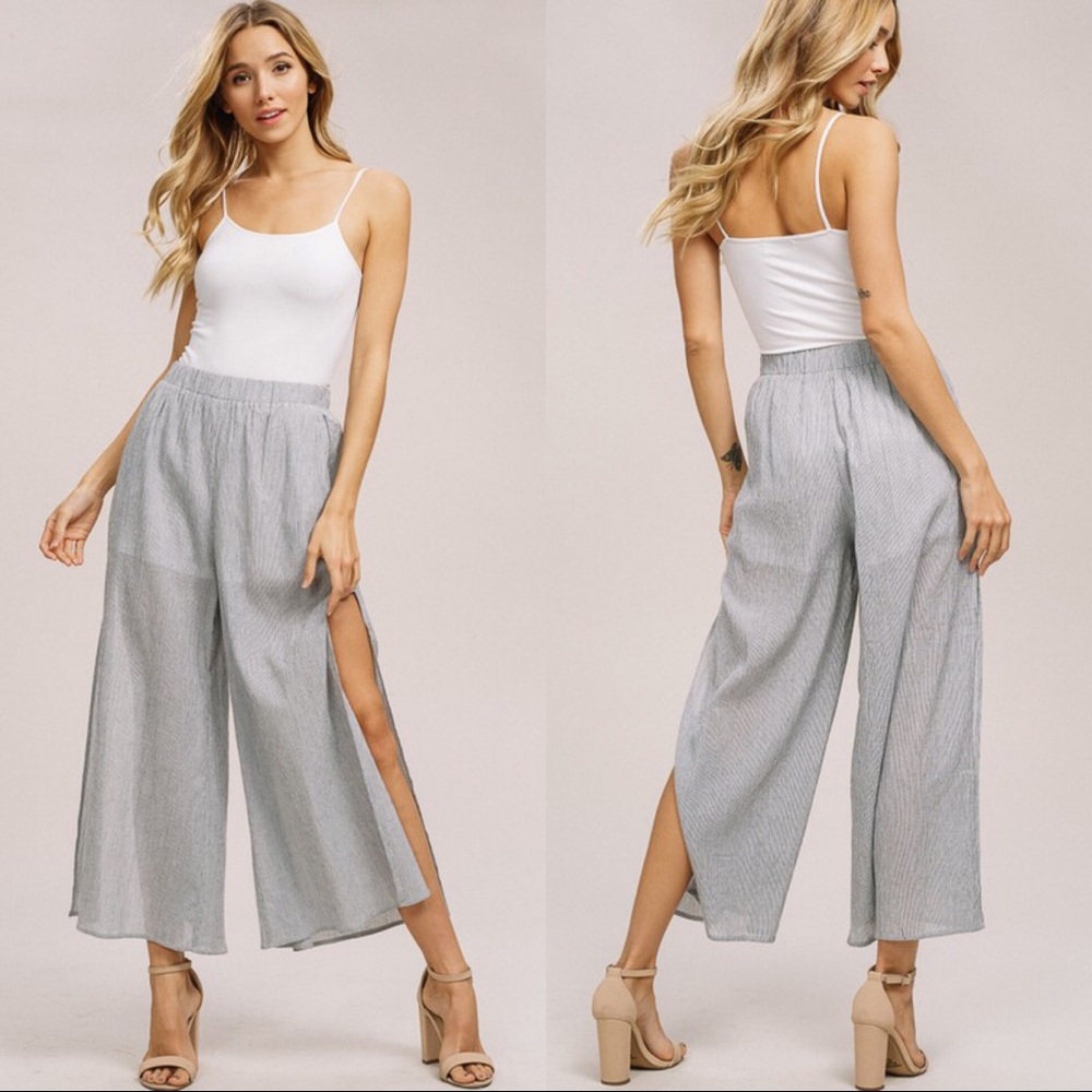 SUMMER CLEARANCE-FIRM‼️Rebecca Side Slit Trouser - Picture 4 of 4